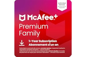 McAfee+ Premium Family 2026 Ready Unlimited Devices | All-In-One Cybersecurity Software includes Unlimited VPN, Identity Moni