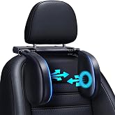 VniYors Car Headrest Pillow, 180 Degrees Adjustable Car Seat Headrest | Memory Foam Head Rest Pillow for Car Suitable for Adults and Children to Sleep While Traveling, Black