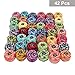 Kurtzy Colourful Crochet Yarn (42 Balls) - 2 Crochet Hooks Included (3 & 4mm) - Each Thread Ball Weighs (10g/0.35oz) - Total of 1806m/1975.066 Yards of Coloured Cotton Yarn