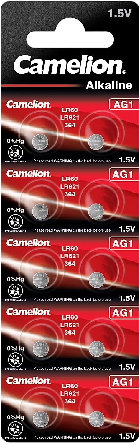 Camelion 12051001 AG 1 LR60 Battery - Multicolour (Pack of 10)