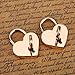 Padlock with Key 2Pack,Heart-shaped Skeleton Key Lock Set,Zinc Metal Lock for Luggage Diary Book Jewelry Box(Rose Gold)