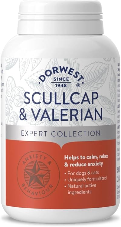 DORWEST HERBS Scullcap & Valerian Calming Tablets for Dogs & Cats 500