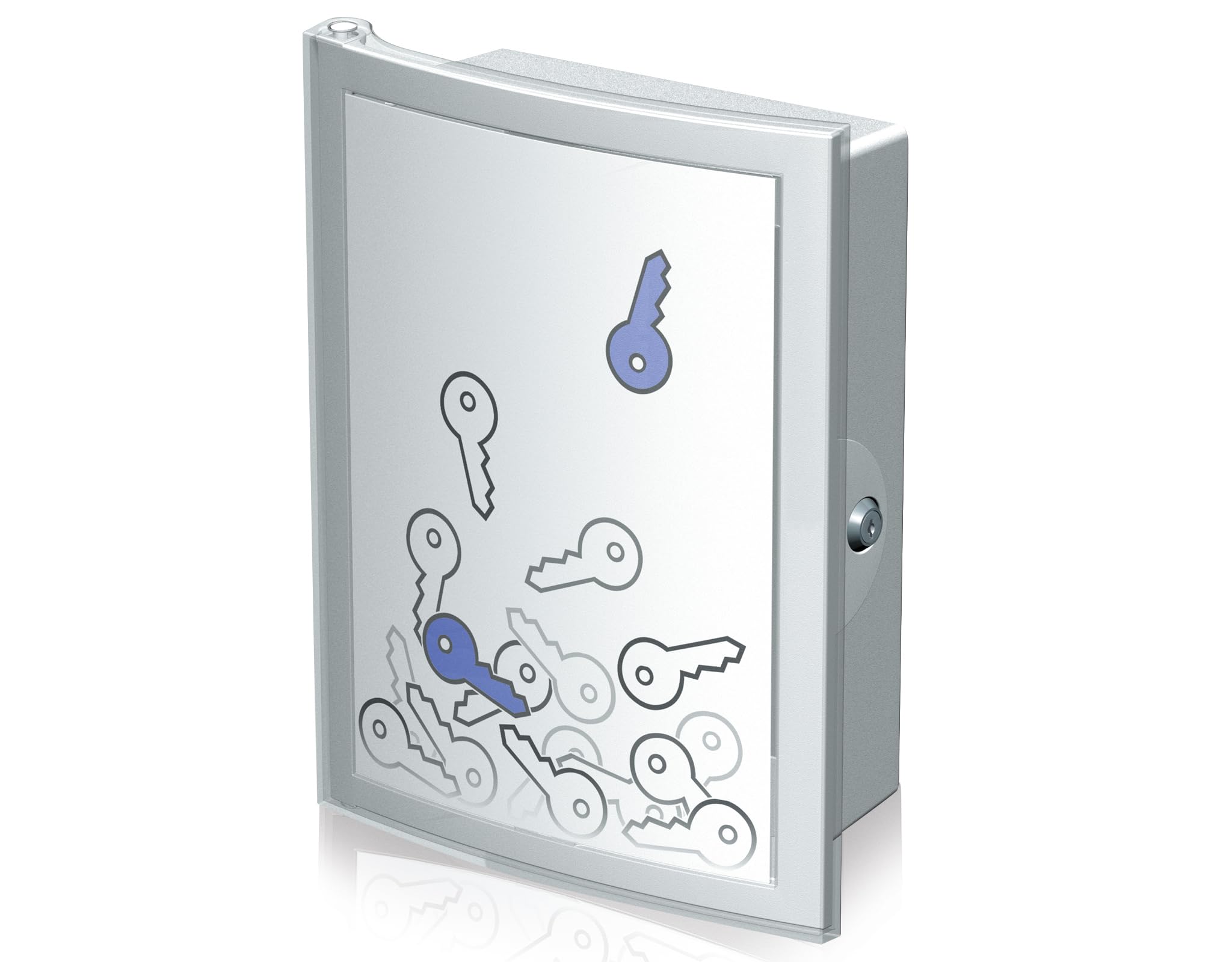 HAN 4023-11, Key cabinet INDEX. Individual design, functional, safe and lockable, large capacity for 63 keys, light-grey