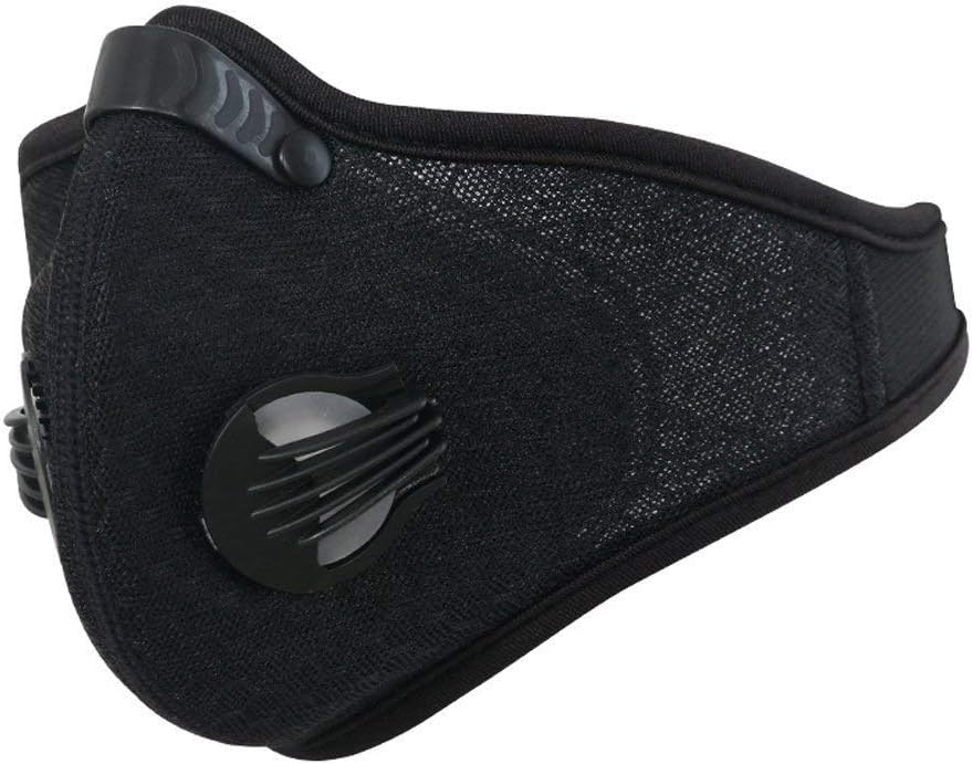 Dukars Sports Mask, Dustproof Mask Activated Carbon Filtration Exhaust Gas Anti Pollen Allergy PM2.5 Workout Running Motorcycle Cycling Mask