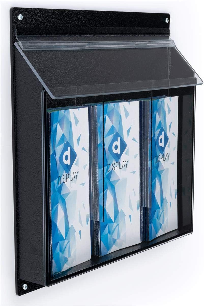 outdoor brochure holders on Amazon Com Outdoor Display Brochure Holders 15 W X 16 H X 2 D Clear Acrylic Front With Black Abs Backer Literature Displays Pamphlet Dispensers Organize Leaflets In Three Pockets Office Products