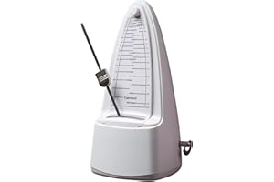 Camwood Metronome, Kids Metronome, Mechanical Metronome for Guitar, Bass, Piano, Violin, Drums with Loud Sound (white)