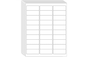 1" x 2-5/8" Shipping Address Labels 3000 Label Stickers Paper for Laser/Inkjet Printer 30 per Page Printable Mailing Labels -