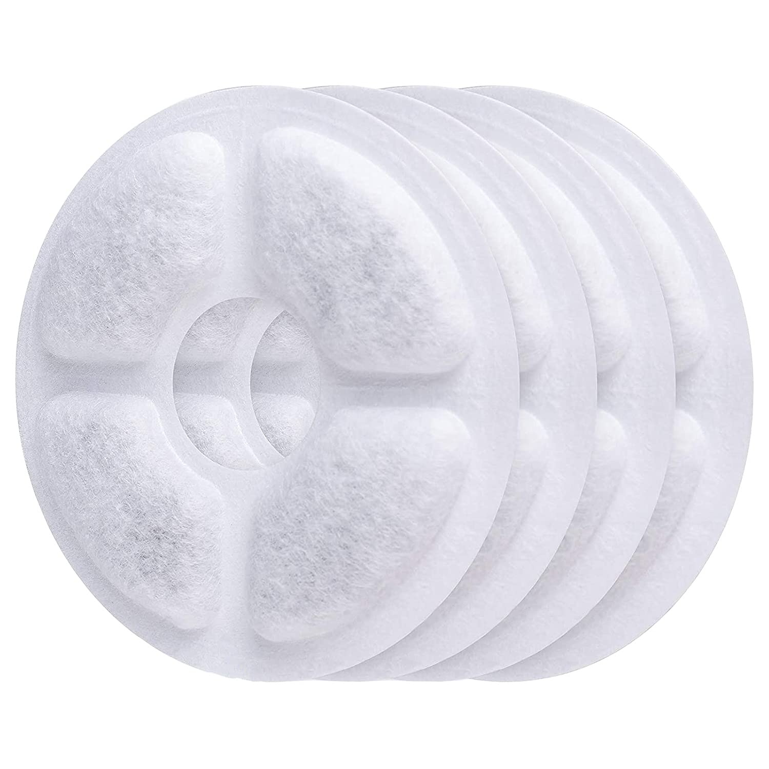 Hsthe Sea 4 Pcs Replacement Filters for Cat Dog water fountain, Healthy and Hygienic Filters for Pet Water Dispenser Keeping Water Clear