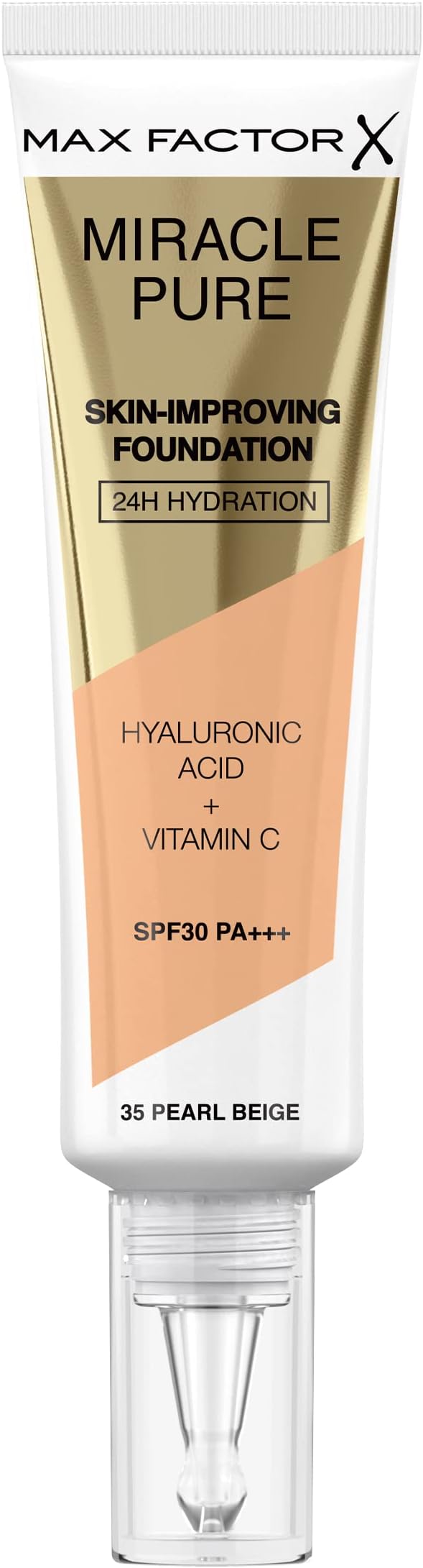 Max Factor Miracle Pure Liquid Foundation Pearl Beige 35ml Full Coverage