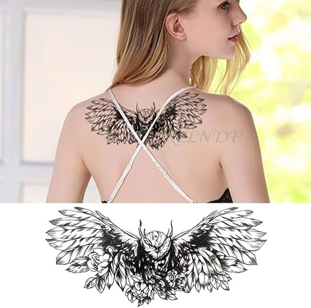 3pcs Autocollants De Tatouage Imperméables Rose Tête De Cerf