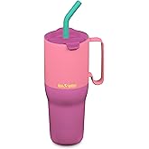 Klean Kanteen Rise Insulated Tumbler - Reusable Tumbler for Quick Hydration - Recycled Stainless Steel - Insulated - Dishwasher-Safe - BPA-Free - Straw Lid - 36 oz - Pink Lemonade Kaleidoscope