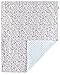 W WelLifes Super Soft Baby Printed Organic Cotton Infant Nursery Blanket with Dotted Plush Velboa Fabric Backing, StarDream Grey 30