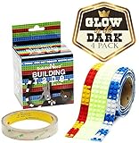 Glow in the Dark Kids Lego Building Block Tape!! With Extra Adhesive Tape for Non-Toxic Powerful Children's Games by SolutioNerd