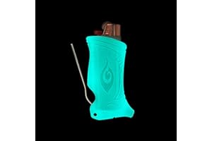 Toker Poker - Bic Lighter Sleeve Glow in The Dark - All Inclusive Tool for Camping and Other (Glow Blue)