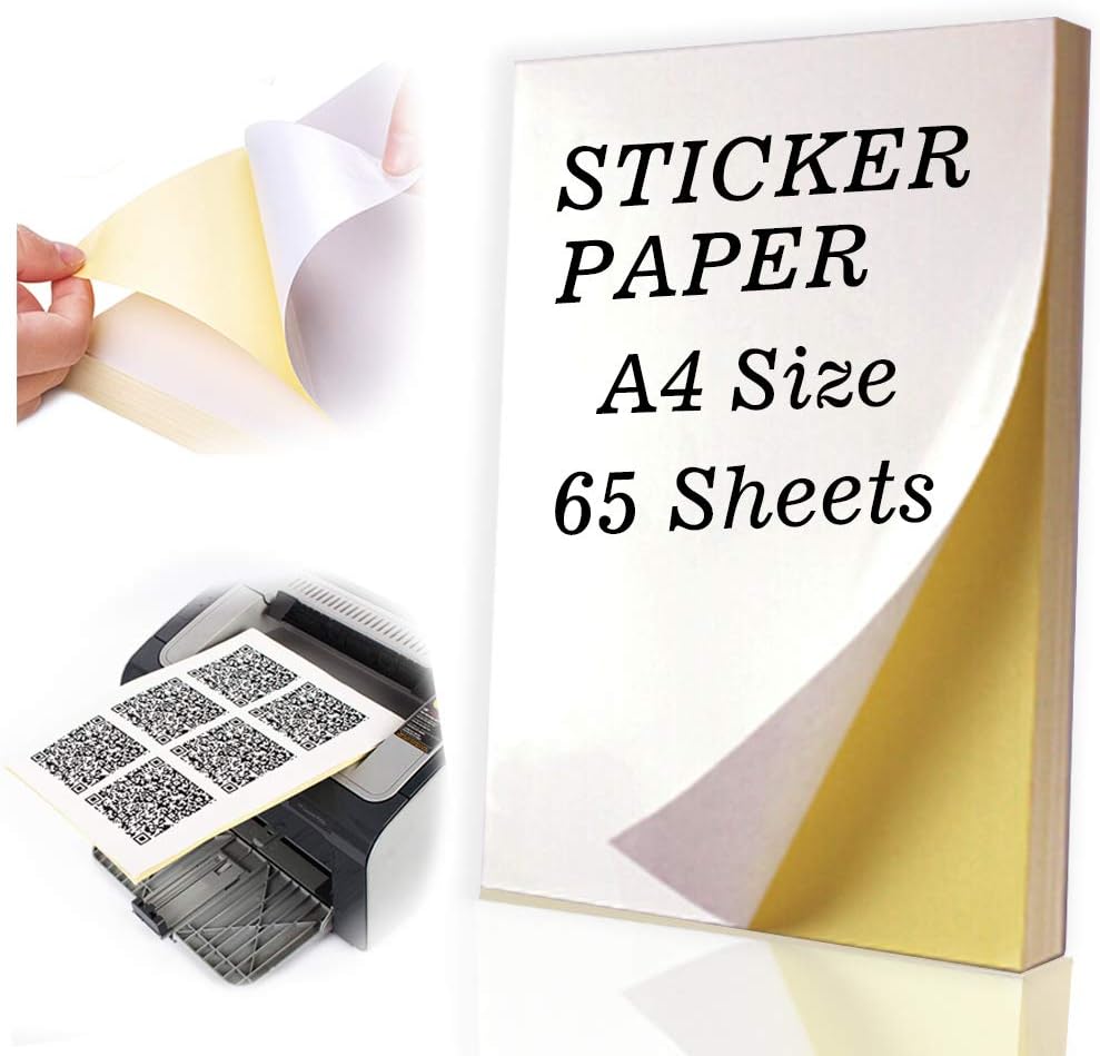 full sheet glossy sticker paper