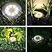 Solar Ground Lights, 4Pcs Underground Sensing Landscape Lights, 8LED Waterproof Solar Powered Disk Flood Lights lamp for Pathway Outdoor In-Ground Lawn Yard Driveway Patio Walkway Garden -White