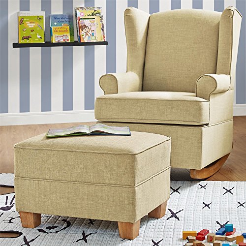 Baby Relax Wainwright Wingback Convertible Rocker, Beige - Thumbnail 3