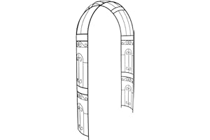 SCENDOR GARDEN SCENDOR Metal Pergola Arbor, 95.3" H x 45" W Garden Wedding Arch Curved Metal Enduring Iron Garden Arch Trellis for Climbing Plants Outdoor Ceremony Arty Decoration