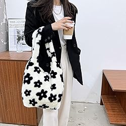 Plush Underarm Bag, Ladies Fluffy Shoulder