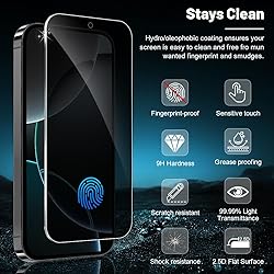 (2+2 Packs) For Google Pixel 9 Pro Privacy Screen