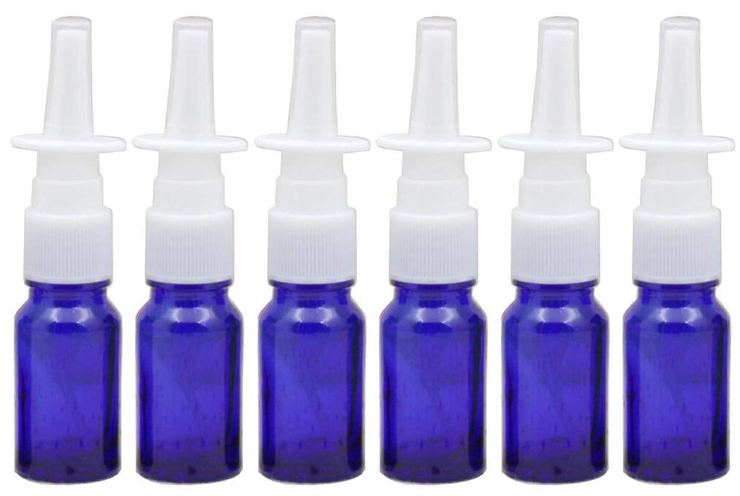 VASANA 6PCS 10ml Empty Glass Nasal Spray Bottles Fine Mist Spray Bottle Makeup Water Travel Containers Jars for Essential Oils Medical Colloidal Silver Saline Applications