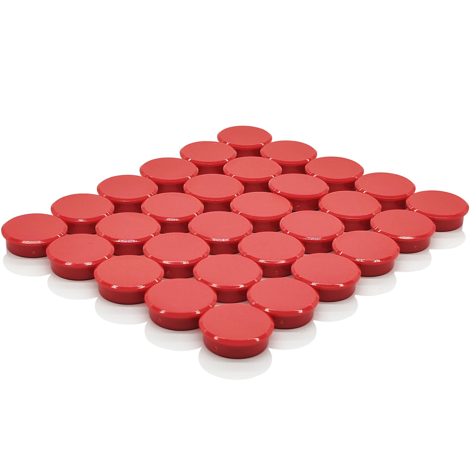 ZDZBLX Strong Fridge Magnets - 30 Pack Mini Cute Round Magnets for Whiteboard, Notice Board, Crafts, Heavy Duty Small Magnets for Adults, Refrigerator Magnet, Office & Kitchen Magnetic Dots (Red)