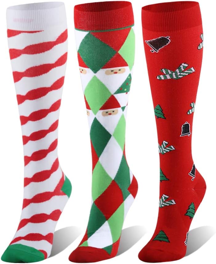Compression Socks Women & Men 20-25mmHg - 3 Pairs Best for Medical, Nurses, Pregnancy, Travel, Running, Flight