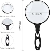 Faumsut Large 10X Magnifying Glasses Reading Handheld Set 2pcs White view 2
