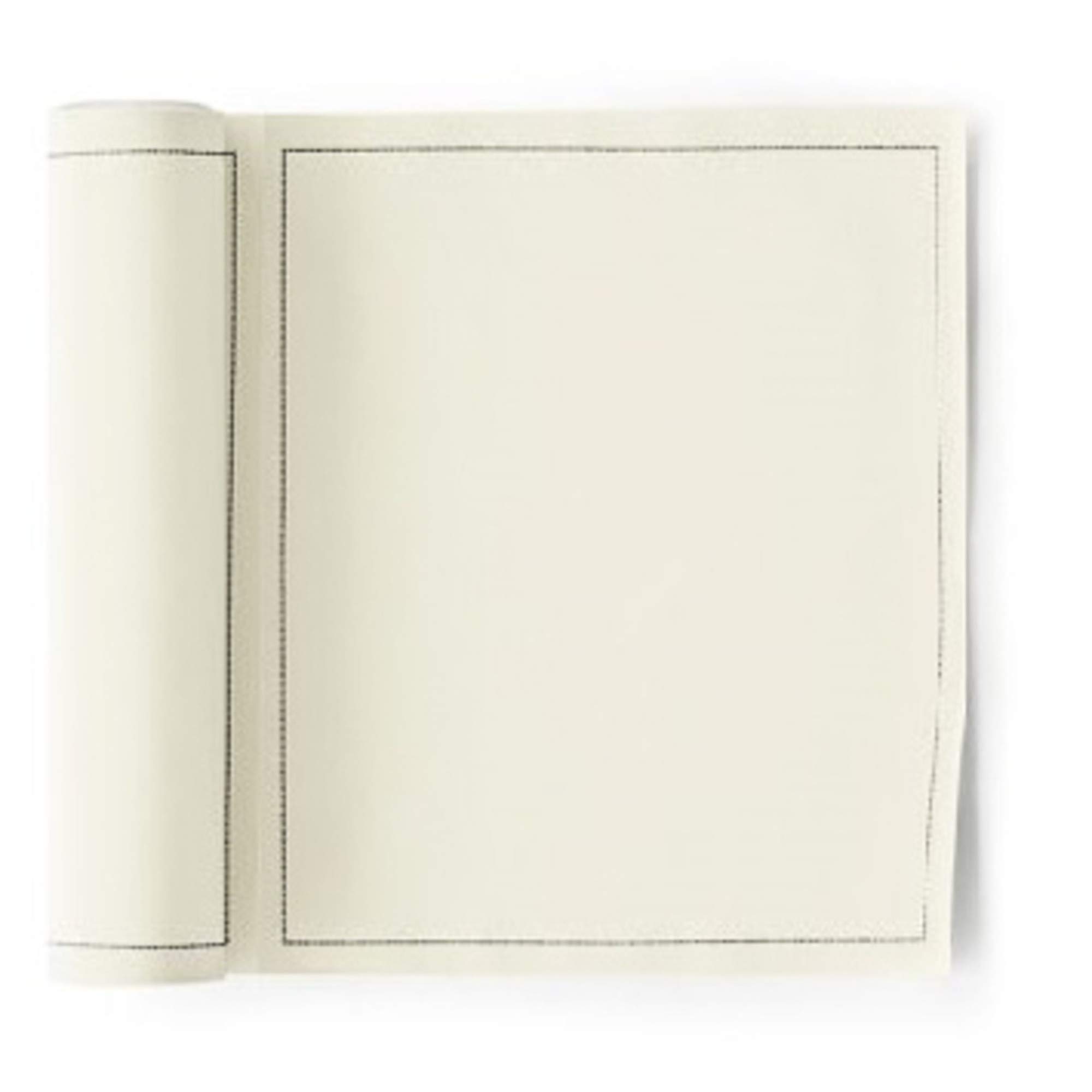 Incase Mydrap SA21/101-1 Rouleau de 25 Serviettes pour Apéritif/Pique-Nique/Barbecue/Déjeuner/Fête Tissu/Coton Ecru 20 x 20 cm