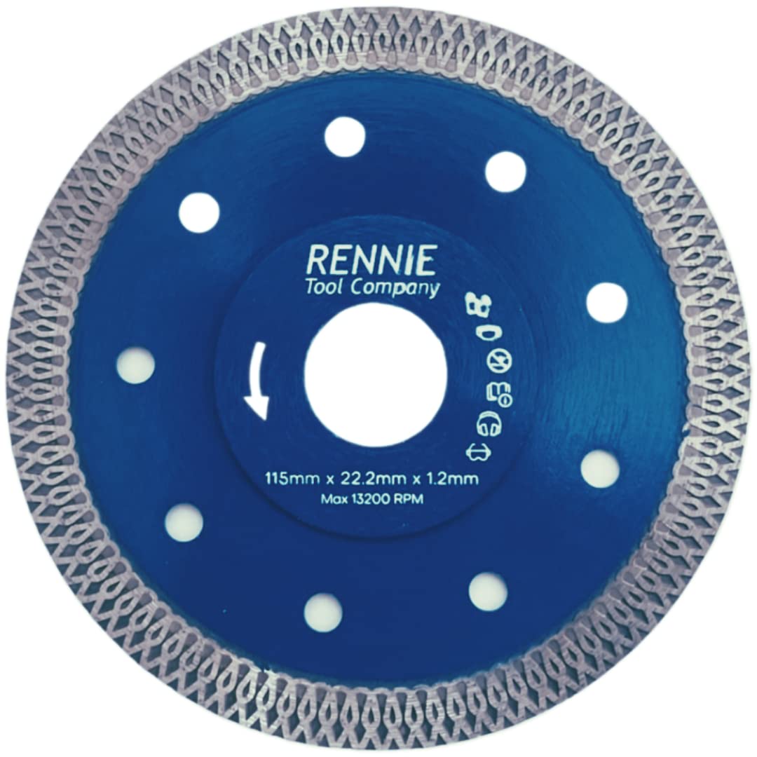 115mm (4 1/2") Diamond Saw Blade Cutting Disc 1.2mm Super Thin Turbo Disk for Angle Grinder Cutting Porcelain Tiles Granite Marble Ceramics
