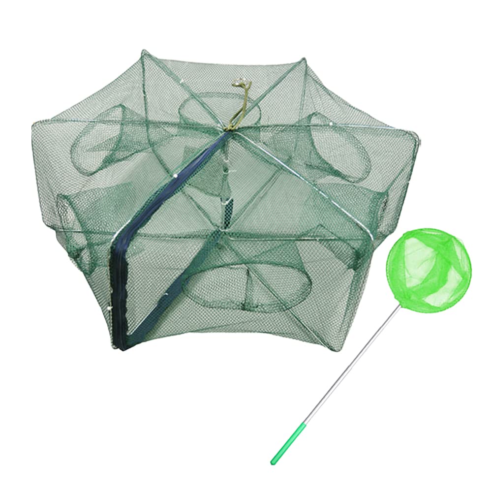 Fish Trap, ZffXH Portable Folding Fish Trap Fishing Bait Trap Foldable Crab Crayfish Fish Minnow Crawdad Shrimp Net Cast Umbrella