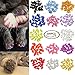 VICTHY Cat Nail Caps, 100pcs Medium Size 5 Colors with Glue and Applicators, Safe for Cat Claw Care, Protect Homes and Furniture, Prevent Scratch Disease, Long-lasting, Skin-friendly
