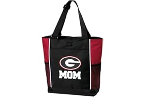 Broad Bay Cotton University of Georgia Mom Tote Bags Red Georgia Bulldogs Mom Totes Beach Travel