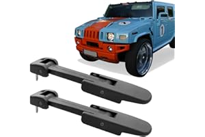 BENXUTO Hood Latch 15097841 Compatible with Hummer H2 Chevy Kodiak GMC TopKick 2003 2004 2005 2006 2007 2008 2009 Black Front Hood Latch GM 2PCS