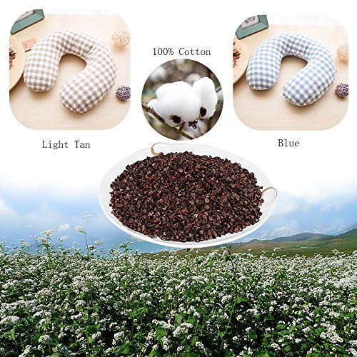 Edomi Buckwheat Travel Pillow Comfortable U Shaped Neck Pillow