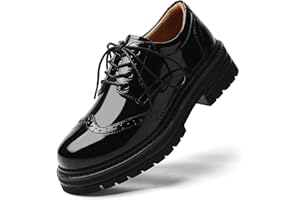 TKKAE Oxford Shoes for Women Women's Oxford Shoes Platform Classic Lace Up Loafers Comfortable Dress Business Casual Work Office Oxfords Shoe for Ladies