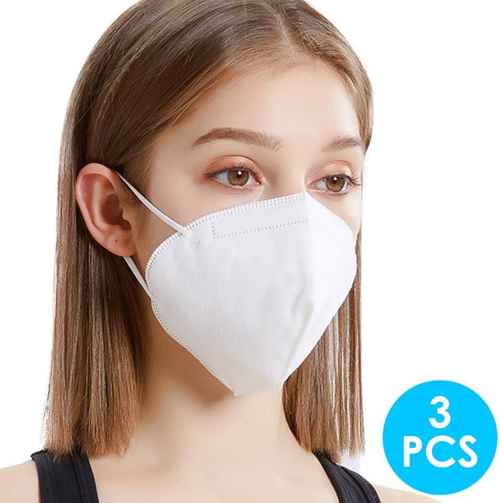 3 pieces KN95 Medical Face Masks, FFP2 Multifunctional Protective Mask with Nose Clip