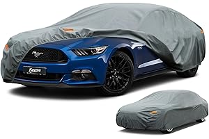 Kayme Heavy Duty Car Cover Custom Fit Ford Mustang/Shelby/Mustang GT GT350 GT500 (1965-2025), Waterproof All Weather for Automobiles, Full Exterior Covers Sun Rain UV Protection.