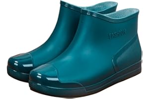 Rain Boots for Women Waterproof Non-Slip Outdoor Garden Rubber Boots Womens Lightweight Slip On Ankle Rainboots