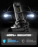 NOVSIGHT 9005 HB3 LED Headlight Bulb 90W 30000LM 6500K 12V Pair view 7