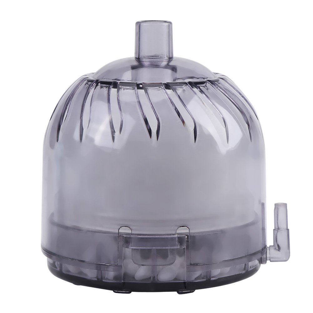 Aquarium Air Filter,Biochemical Sponge Fish Tank Activated Carbon Filter,Underwater Air Driven Oxygen Releases Aquarium Fish Tank Pond Biochemical Stone Sponge Corner Filter(White)