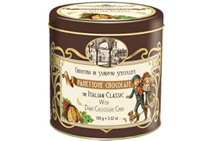 GOODSCIOUS Chiostro di Saronno Panettone Italian Cake - Traditional Italian Bread - Premium Panettone Bread Italian - Fresh Bread - Italian Food - Fruit Cakes for Christmas Italian 3.52 oz (Chocolate Chip)
