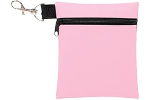 Haroranax Golf Tee Pouch, Professional Zipper Golf Tee/Ball Pouch Bag, Zippered Pocket Gear Clip Hook to Bag