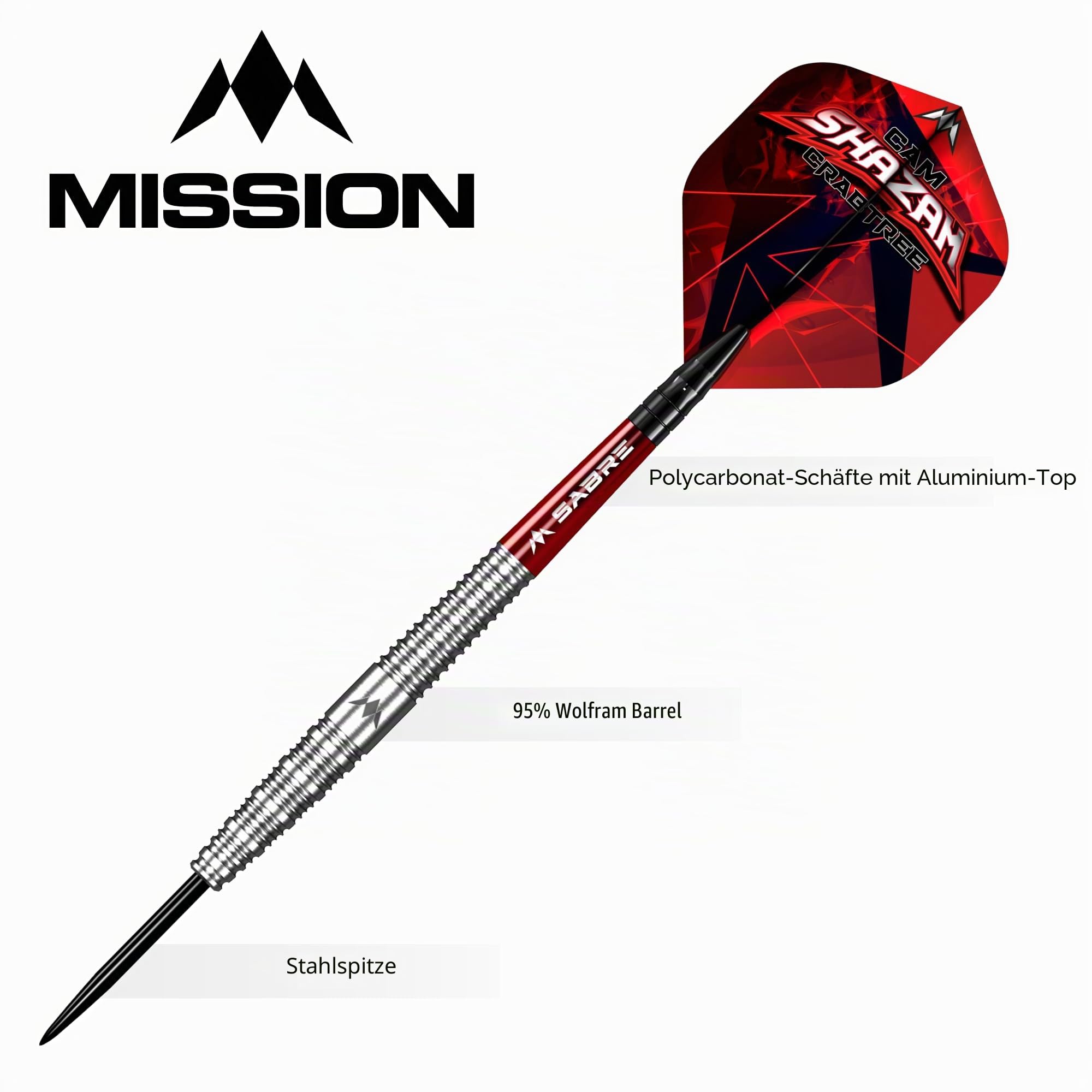 Mission Darts Mission Cam Crabtree 90% - Steeldarts 25 Gramm 3