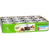 Ball 4-Ounce Quilted Crystal Jelly Regular Mouth Jars with Lids and Bands, Set of 12(New version)