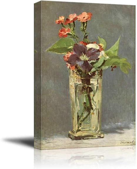 Amazon ベイブマップス キャンバスプリント 花 クリスタル花瓶 C 18 エドゥアード マネット キャンバス絵画プリント ウォールアート 有名な絵画 ストレッチしてすぐに掛けられます 12 X Lttbmyhopcj W26yhop Bms アートフレーム ポスター