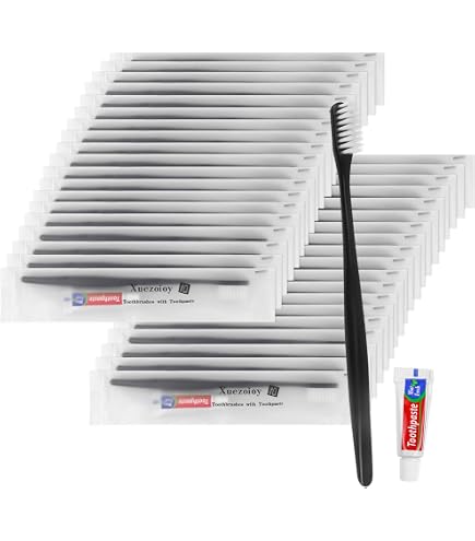 Amazon.com: Xuezoioy Disposable Toothbrushes with Toothpaste Pack