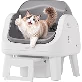 Automatic Cat Litter Box, Self Cleaning Litter Box, Open Top, 3 Buttons | Open-top design with 3-button control for simple operation