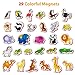 Refrigerator Magnets for Kids Zoo Animals 29 Pcs - Foam Fridge Magnets for Toddlers AGE 3 - Zoo Animals for Toddlers - Zoo Animal Toys for Toddlers - Animal Toys for Toddlers - Animals Toys