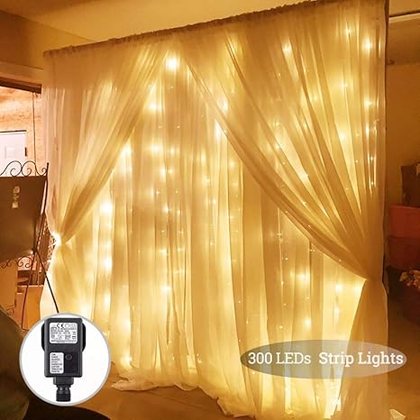 Led Curtain Lights Solmore Window Curtain Fairy Lights 3mx3m 300